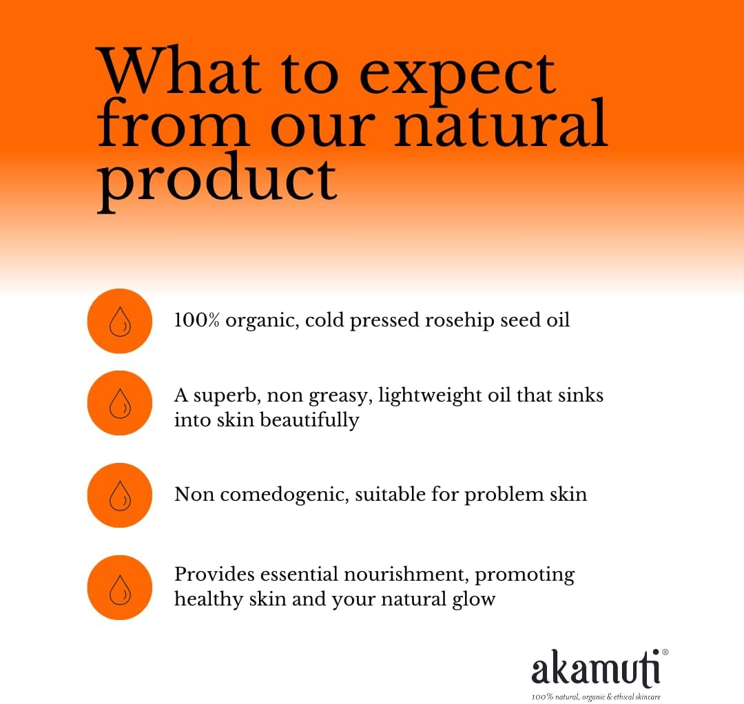 Akamuti Organic Rosehip Oil 100ml : Amazon.co.uk: Beauty