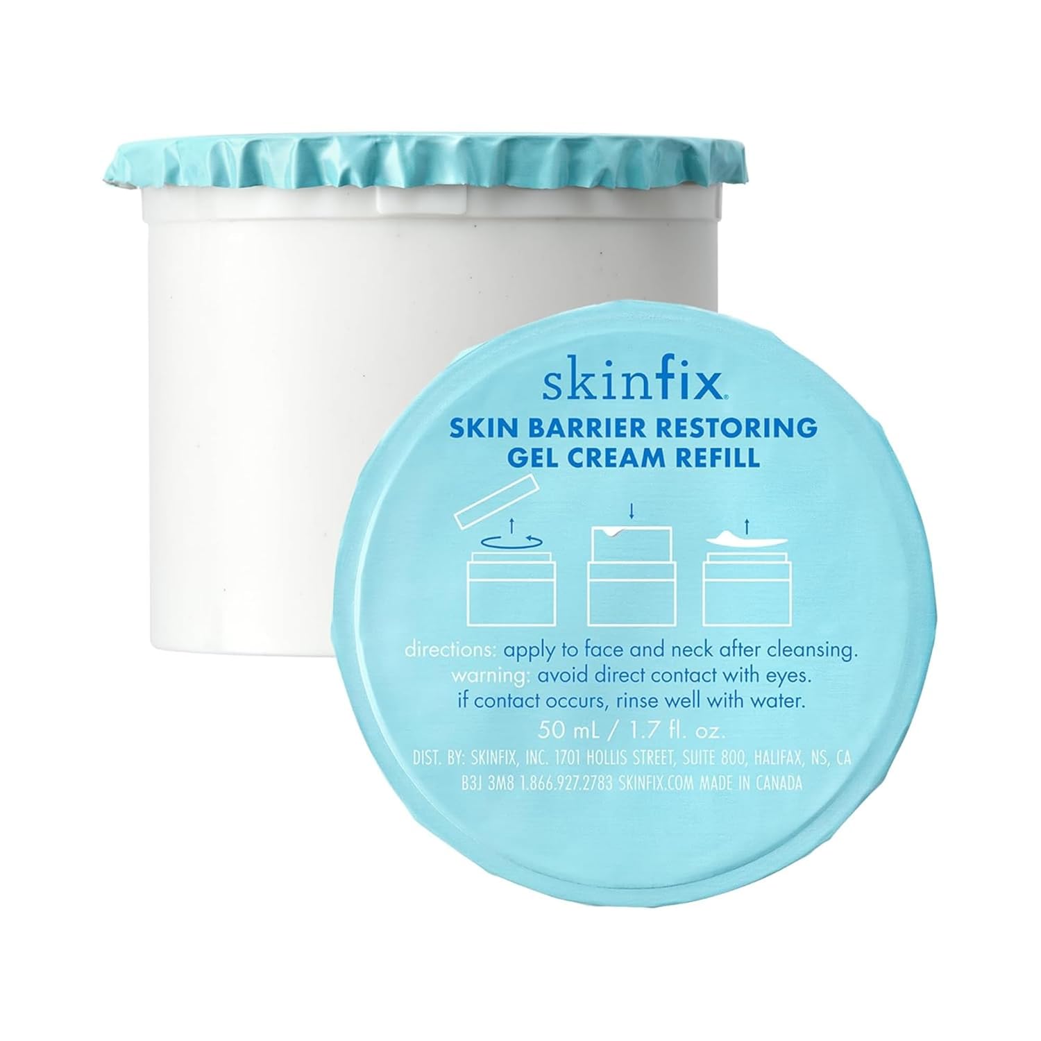 Skinfix Skin Barrier Restoring Gel Cream - 1.7 Oz Refill - Non-Greasy Moisturizer For Normal To Combination Skin - Hydrates, Plumps & Smooths - Non-Comedogenic, Fragrance Free, Vegan, Cruelty Free