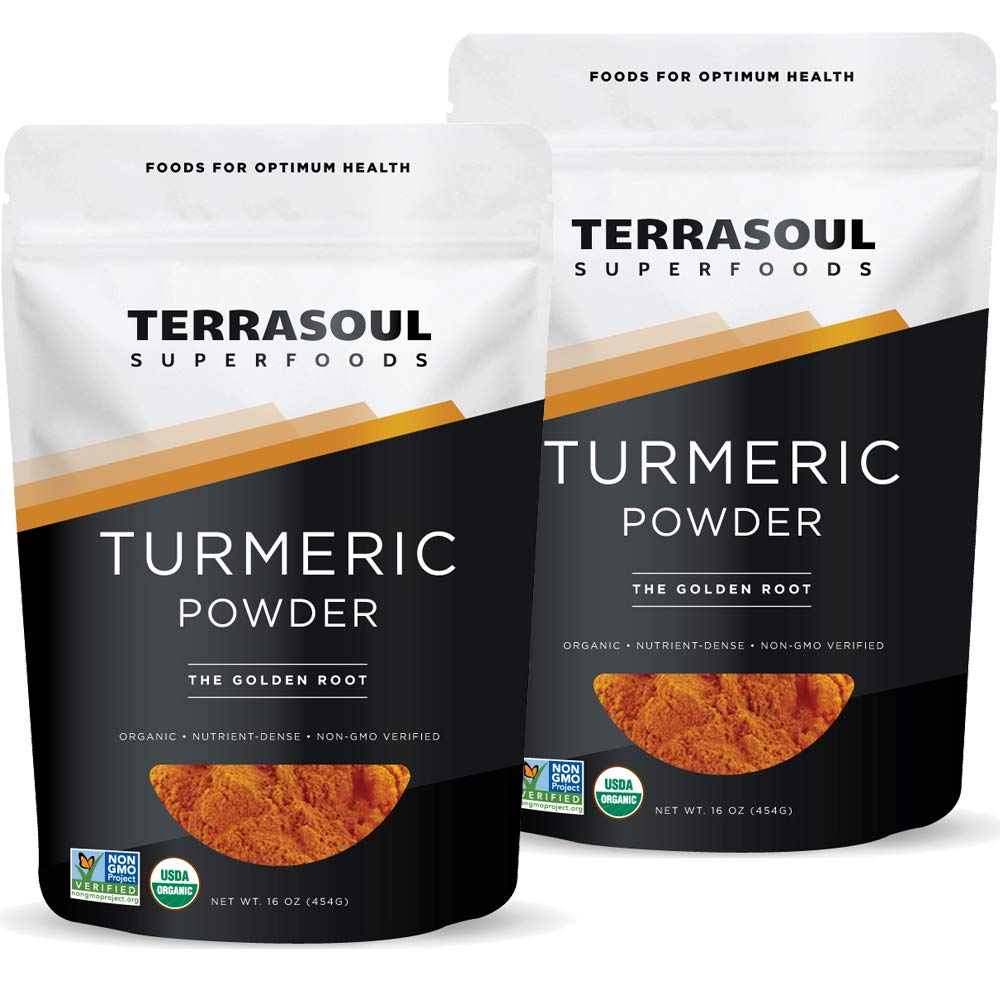 Terrasoul Superfoods Organic Turmeric Powder, 2 Lbs (2 Pack) - Curcumin | Lab Tested For Purity | Premium Quality