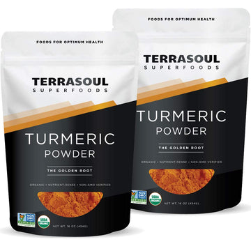 Terrasoul Superfoods Organic Turmeric Powder, 2 Lbs (2 Pack) - Curcumin | Lab Tested For Purity | Premium Quality