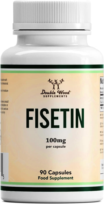 Double Wood Fisetin Supplement | 90 Fisetin Capsules - 100Mg Per Serving | Antioxidant Senolytic Agent Supplement | Non-Gmo, Vegan & Gluten Free