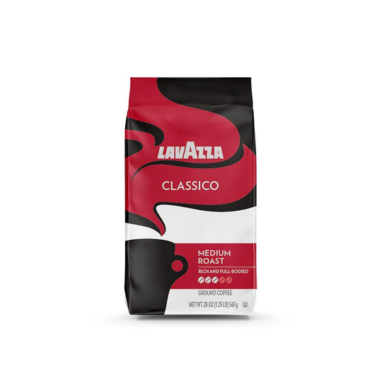 Lavazza Classico Ground Coffee Blend, Medium Roast, Premium Coffee, 100% Arabic, Value Pack, Non GMO, 20 Ounce (Pack of 6)