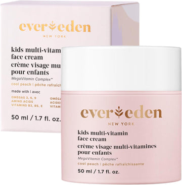 Evereden Kids Face Cream: Cool Peach, 50Ml | Kids Face Lotion | Clean And Non-Toxic Kids Face Moisturiser | Multi-Vitamin Skin Care For Kids