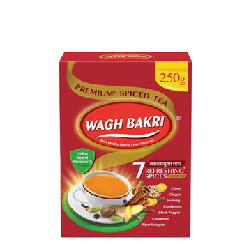 Wagh Bakri Masala Chai Spiced Tea - 250G Unique Blend Of 7 Refreshing Spices