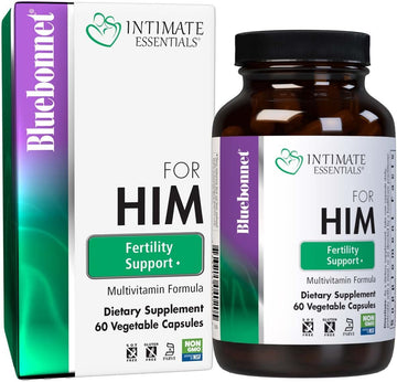 Bluebonnet Nutrition Intimate Essentials Fertility Support for Him Multivitamin, Gluten-Free, Soy-Free, Kosher, Dairy-Free, Vegetarian, NSF Non-GMO Certified, 60 Vegetable Capsules, 60 Servings