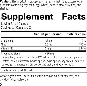 Standard Process Orchex - Whole Food Nervous System Supplements, Cholesterol, Mental Clarity And Emotional Support With Soy Protein, Ascorbic Acid, Calcium Lactate, Wheat Germ, And More - 90 Capsules