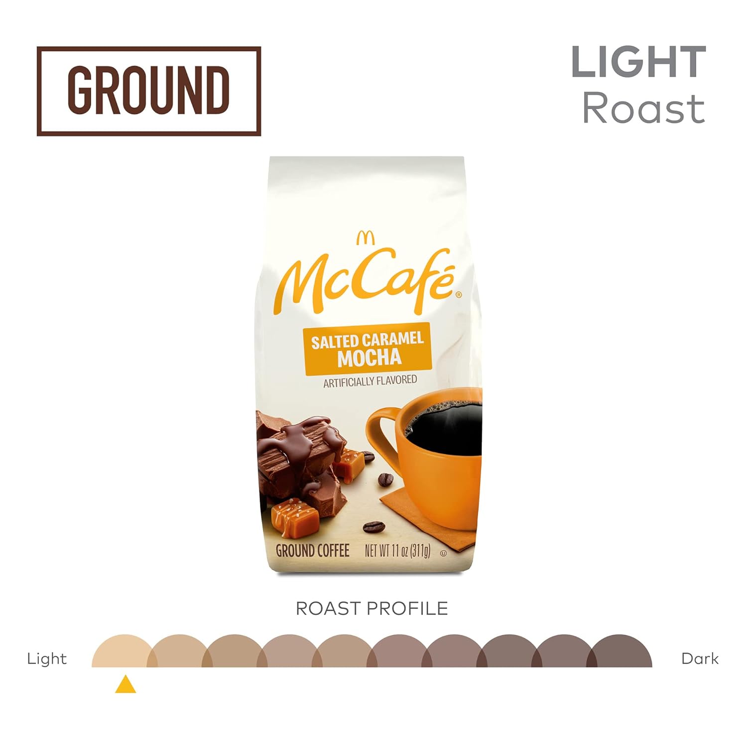 McCafe Salted Caramel Mocha, Ground Coffee, Flavored, 11oz. Bagged : Everything Else