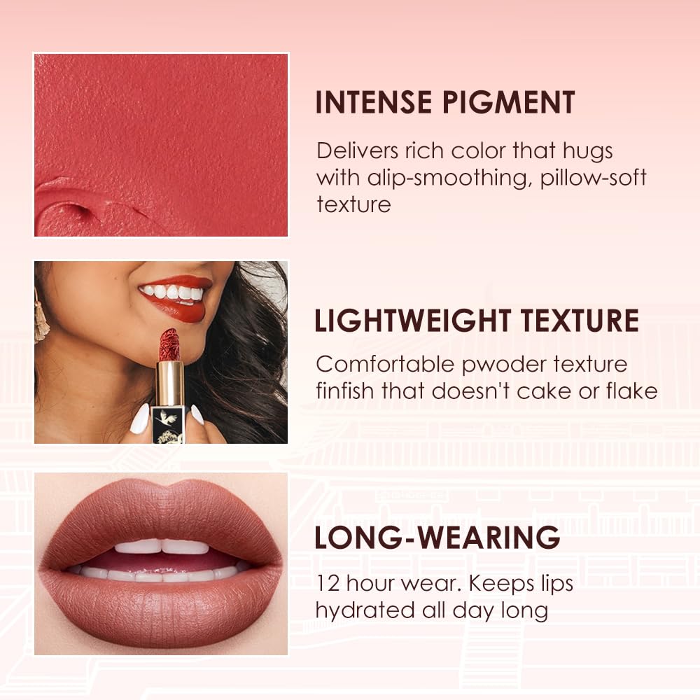 Catkin Moist Lipstick Hydrating High Impact Color Infused With Vitamin E And Avocado Oil Smooth Soft Texture Long Lasting Red Glow Finish 2Pcs 07 : Beauty & Personal Care