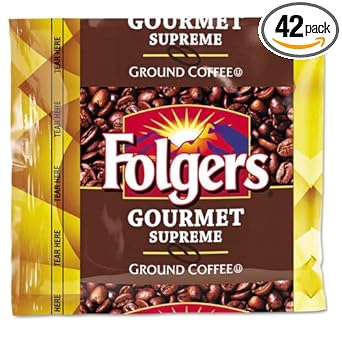 Folgers Gourmet Supreme Ground Coffee, 42- 1.4 Ounce Fraction Packets, Frac Packs