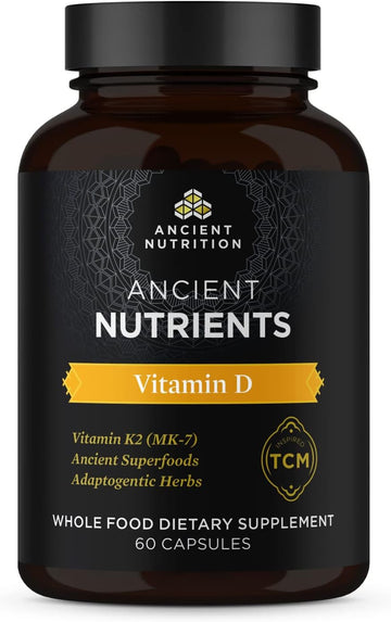 Vitamin D Supplement By Ancient Nutrition, 5,000 Iu Vitamin D For Immune Support, Made From Bone Broth And Mushroom Extract, Supports Healthy Inflammation, Paleo And Keto Friendly, 60 Capsules