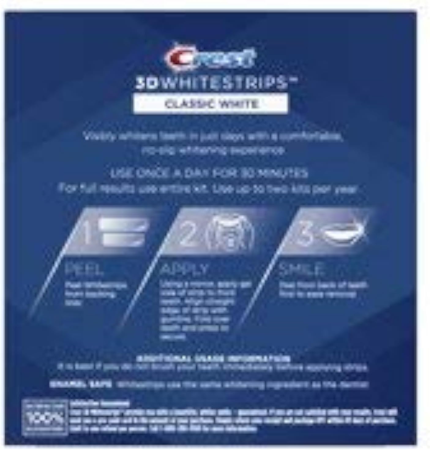 Crest 3D Whitestrips Classic White Teeth Whitening Kit, 10 Treatments 20 Strips
