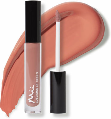 Mii Cosmetics Luscious Lip Sheen Lip Gloss | Nourishing Non-Sticky Lipgloss | Full Colour Coverage & Endless Glossy Shine | Mid-Toned Hot Pink | Desire