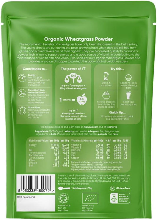 Naturya Organic Wheatgrass Powder 200G (Case Of 6)