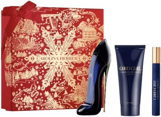 Carolina Herrera Good Girl Eau De Parfum 80Ml Gift Set 2024 (Contains 80Ml Edp, 100Ml Body Lotion And 10Ml Travel Spray)