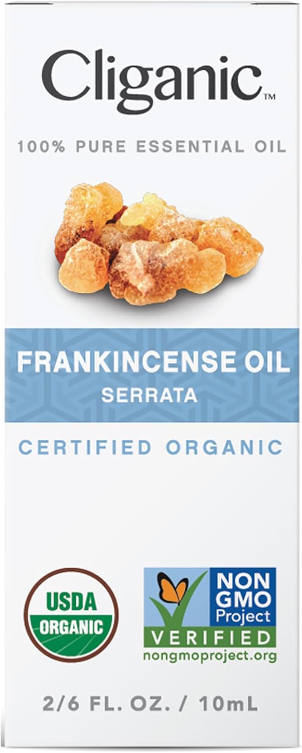 Cliganic USDA Organic Frankincense Essential Oil - Boswellia Serrata, 100% Pure Natural Undiluted, for Aromatherapy | Non-GMO Verified : Health & Household