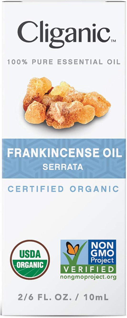 Cliganic USDA Organic Frankincense Essential Oil - Boswellia Serrata, 100% Pure Natural Undiluted, for Aromatherapy | Non-GMO Verified : Health & Household