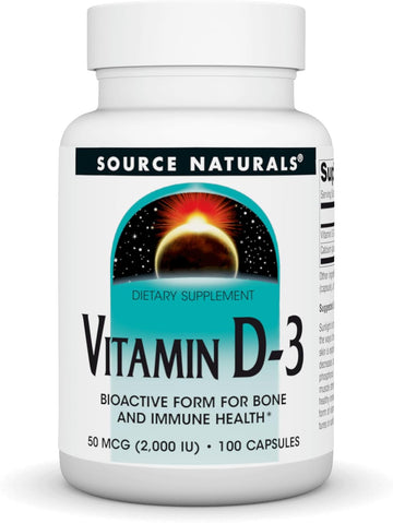 Source Naturals Vitamin D-3 2000 Iu Supports Bone & Immune Health* - 100 Capsules