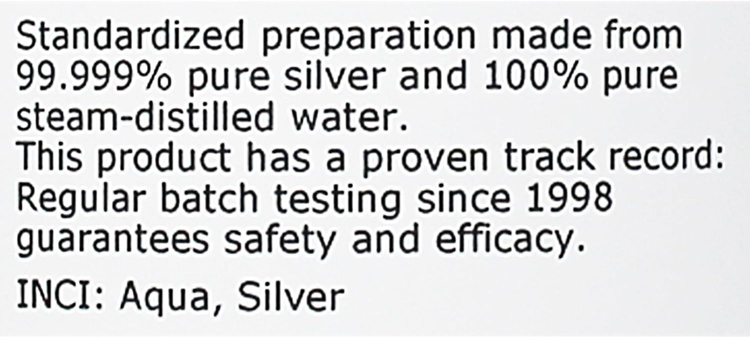Argentum Plus - Colloidal Silver 10 Ppm - 300 Ml - Clear Liquid In Amber Glass Bottle