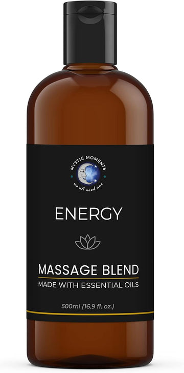Mystic Moments | Energy Aromatherapy Massage Oil Blend 1 Litre - Natural Massage Blend Made With Essential Oils for Spa & Massage Therapy