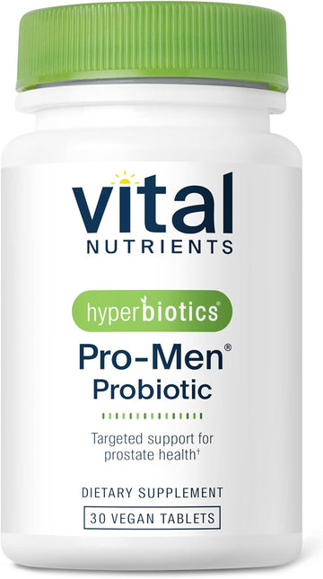 Hyperbiotics Vital Nutrients Pro Men Probiotics | Advanced Probiotics For Men | Clinically Studied For Prostate Health, Digestive Balance And Gut Health* | Gluten, Dairy, Soy Free | 30 Vegan Tablets