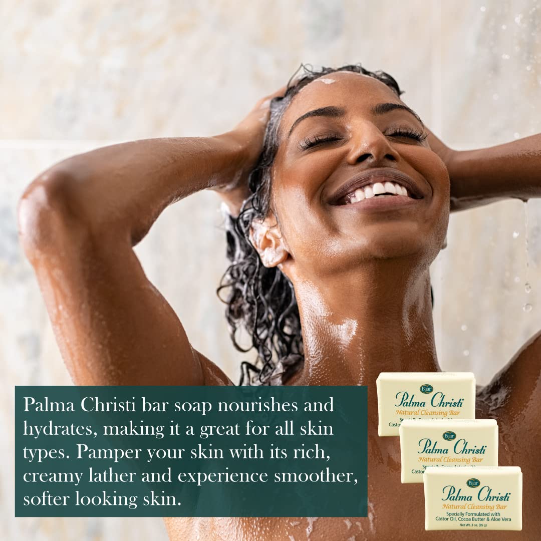 Palma Christi (Castor Oil) Natural Cleansing Bar Soap, 3 Bar Set : Bath Soaps : Beauty & Personal Care