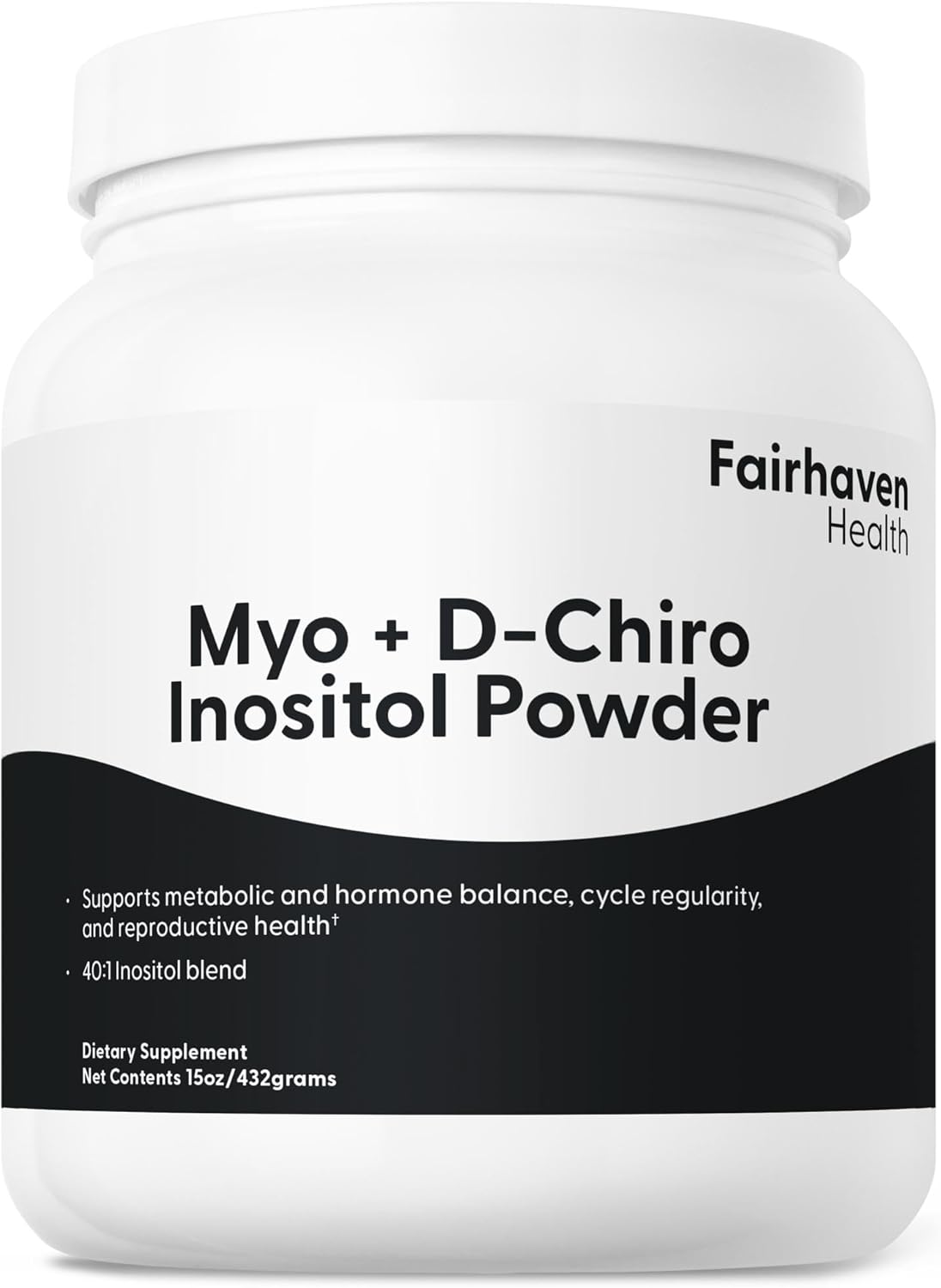 Fairhaven Health Myo-Inositol And D-Chiro Inositol Powder | 40:1 Ratio | Healthy Ovarian & Hormone Balance For Women* | Premium Vegan Inositol Supplement For Women | Non-Gmo | 180 Servings