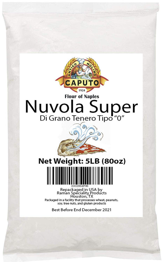 Antimo Caputo Nuvola Super 0 Pizza Flour 5 Lb Repack - Italian Zero 0 Flour For Authentic Pizza Dough