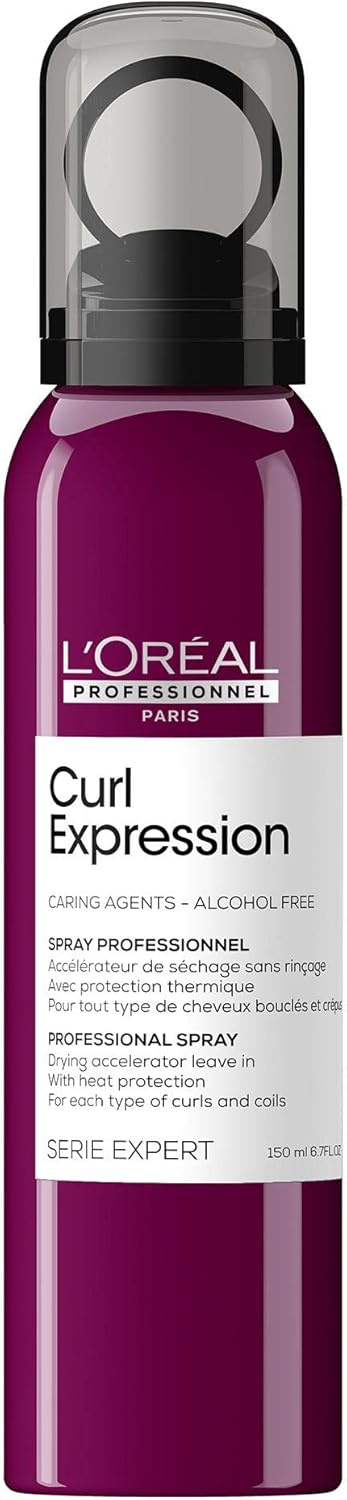 L'Oréal Professionnel Hair Mousse, With Heat Protection, For Curly & Coily Hair, 10-In-1 Multi-Benefit, With Glycerin, Urea H And Hibiscus Seed Extract, Serie Expert Curl Expression