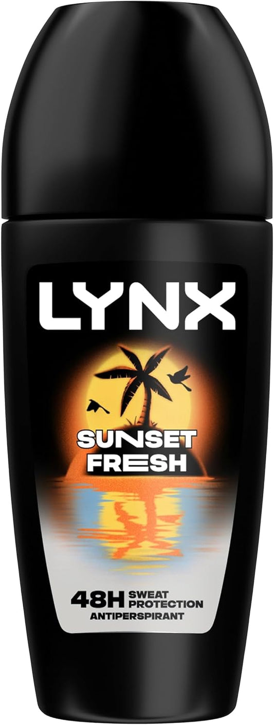 Lynx Sunset Fresh Anti-Perspirant Roll On Men's Deodorant with a mango and mandarin scent for 48 hour protection against sweat and body odour 6x 50 ml : Amazon.co.uk: Beauty