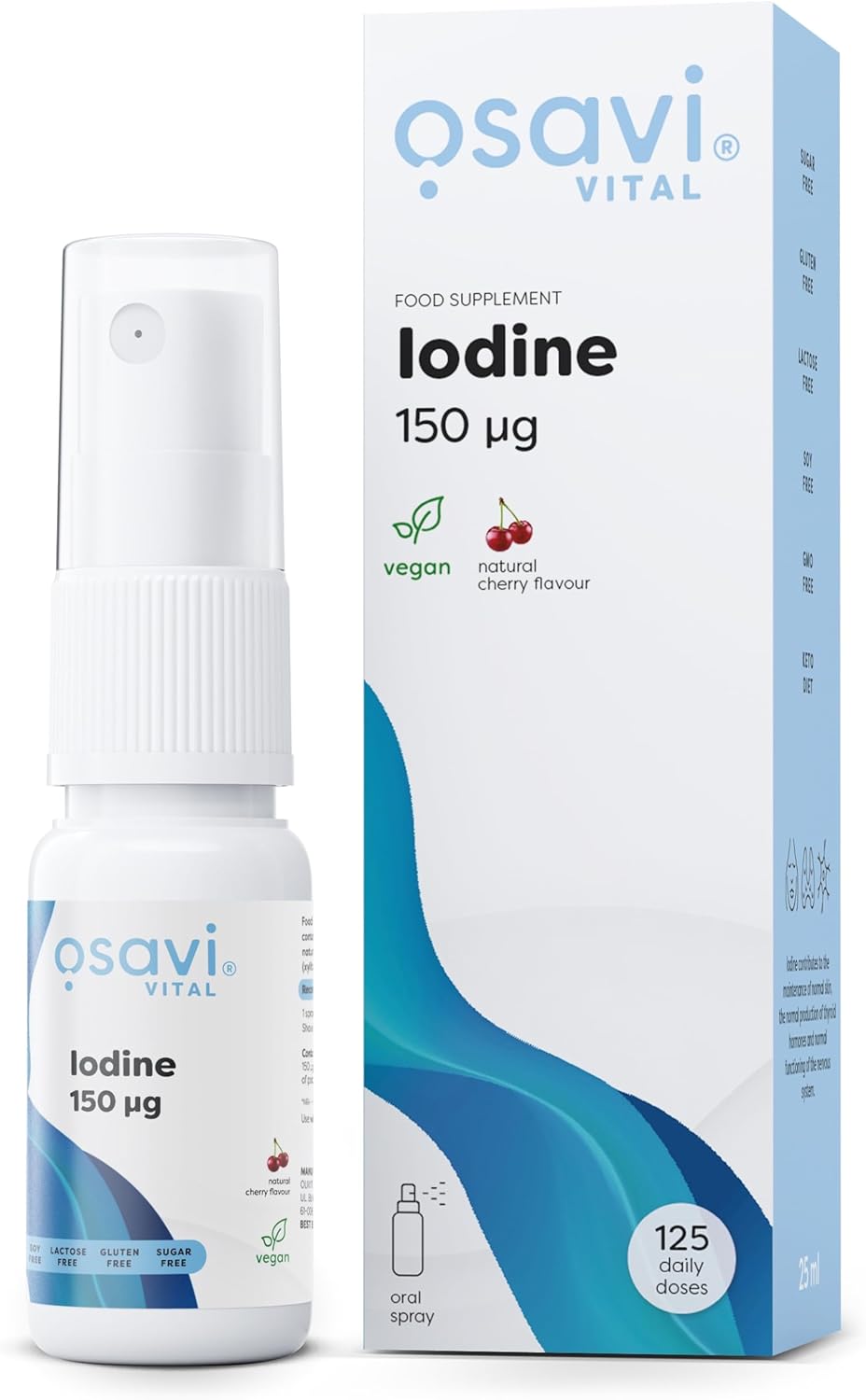 Osavi Iodine Oral Spray, 150mcg (Cherry) - 25 ml. : Amazon.co.uk: Health & Personal Care