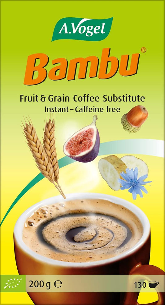 A.Vogel Bambu Fruit & Grain Coffee Substitute | Caffeine-Free | Organically Grown Natural Ingredients | 130 Servings | 200G