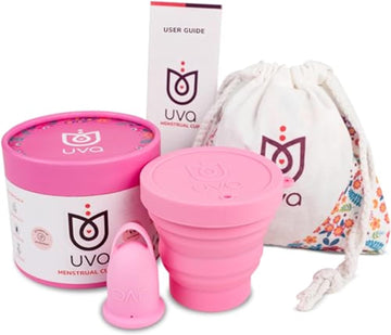 UVA Menstrual Cup Kit - Size 0 - Light Flow Reusable Period Cup Set - Leak-Proof Silicone Soft Period Cup, Sterilizer & Travelling Bag - Period Cups for Women…