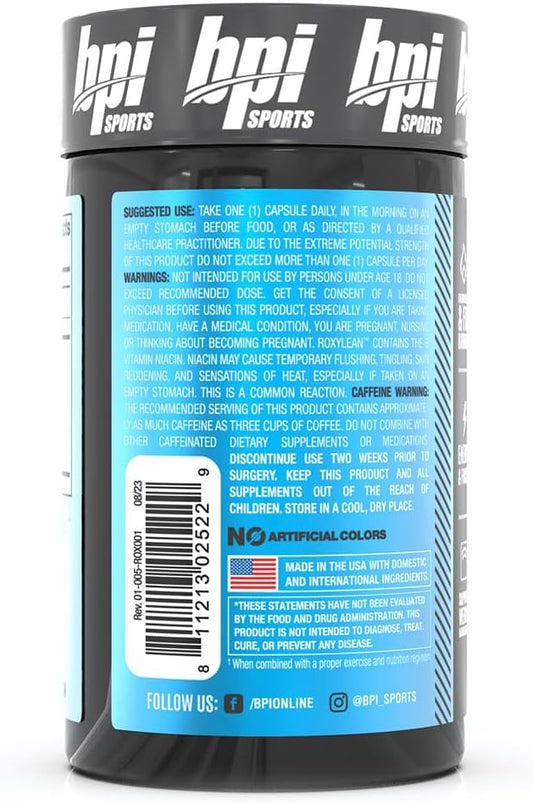 BPI Sports -Roxylean Extreme Fat Burner & Weight Loss Supplement, 60Count (Packaging May Vary)