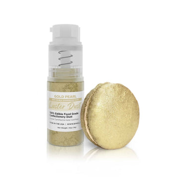 Luster Dust - Pink Pink (4G 1X Pump) | Edible Vegan Dust & Paint For Cake Decorating, Ice Cream, Desserts, Cocktails And Beverages By Bakell