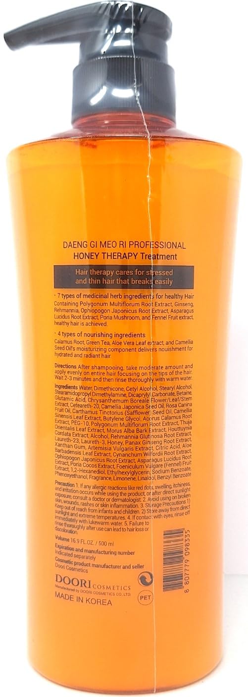 Daeng Gi Meo Ri- Professional Honey Therapy Treatment, 4 types of nourishing ingredients are Moisturizing Component Delivers Nourishment for Hydrated and Radiant Hair, 500ml : Beauty & Personal Care