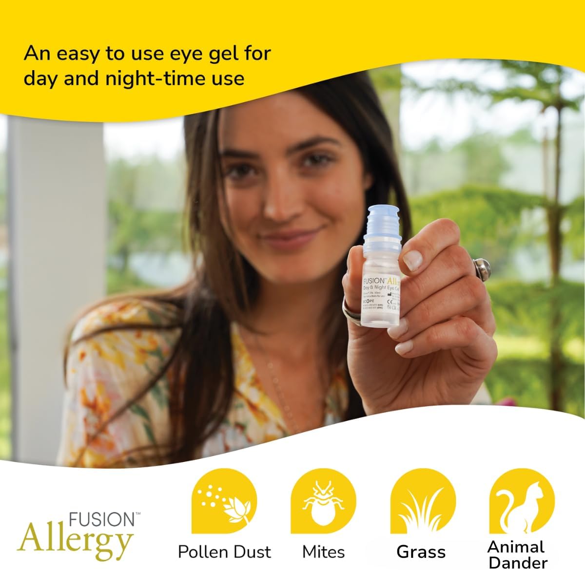 Fusion Allergy Day & Night Eye Gel with 100% Natural Ectoin - Drug Free Around The Clock Treatment and Prevention of Hay Fever Symptoms, Dry, Irritated and Inflamed Eyes (10ml - 220-250 doses) : Amazon.co.uk: Beauty
