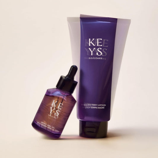 Keys Soulcare Sacred Body Duo, Includes Lotion & Oil, Hydrates & Nourishes For Smooth, Moisturized Skin, Absorbs Fast, Non-Greasy Feel, Cruelty-Free