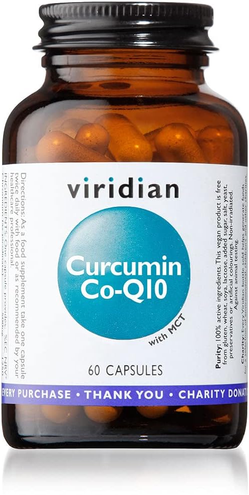 Viridian - Curcumin Coq-10 Capsules 60 | Turmeric Extract With Coq10 & Mct | Full Spectrum Curcuminoids | Nutritionist Formulated | Vegan | Exclusively Active Ingredients