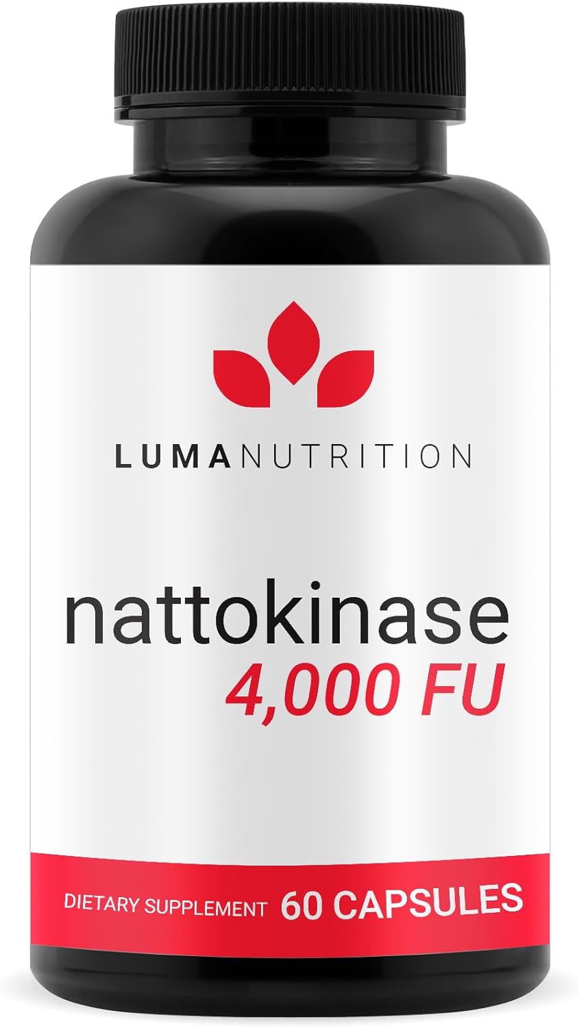Luma Nutrition Nattokinase Supplement - Nattokinase 4000 Fu Per Serving, Premium Nattokinase Formula For Heart Health Support - 60 Capsules - Made In Usa