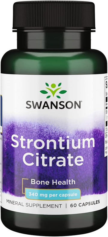 Swanson Strontium Citrate 340 Milligrams 60 Capsules