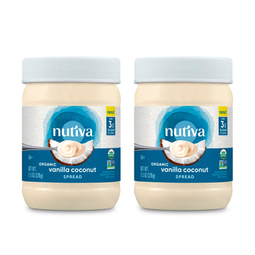 Nutiva Organic Vanilla Coconut Spread, 11.5 oz (Pack of 2) - 3g Sugar Per Serving, Low Carb, Non-GMO, Gluten Free,Paleo, Vegan, Smooth, No Stir