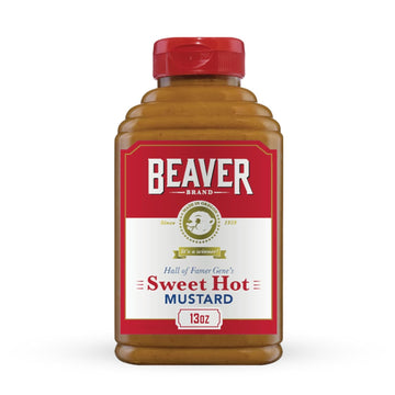 Beaver Sweet Hot Mustard, 13 Oz Squeeze Bottle