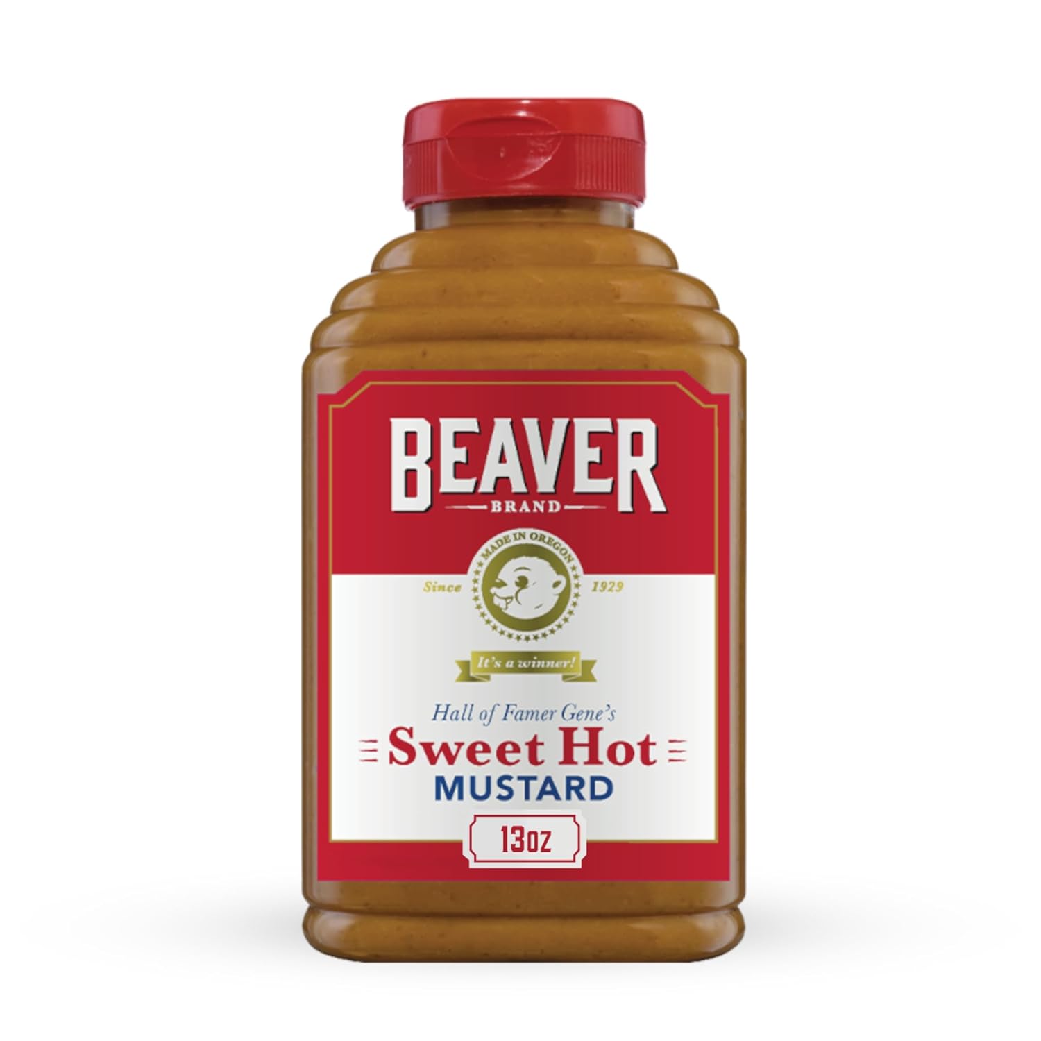 Beaver Sweet Honey Mustard, 13 Oz Squeeze Bottle