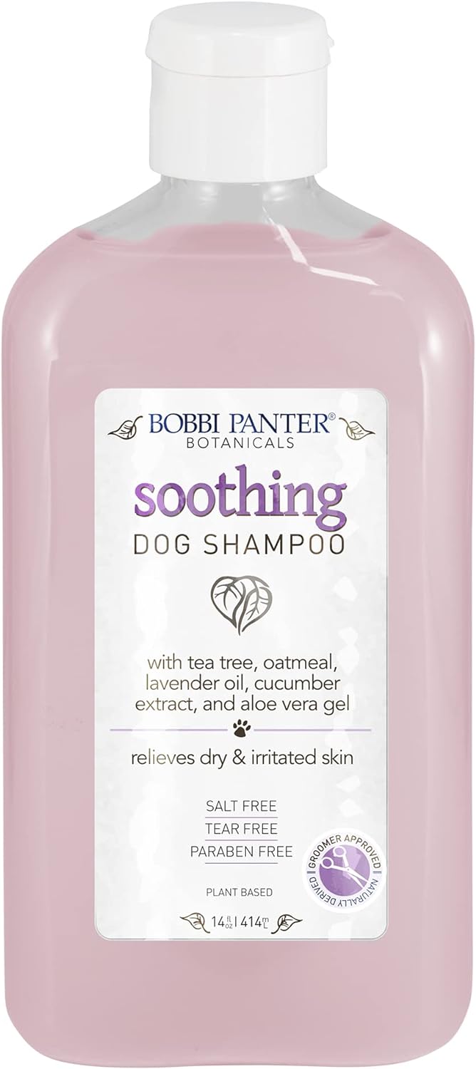 Bobbi Panter Natural Soothing Dog Shampoo, 14-Ounce,pink