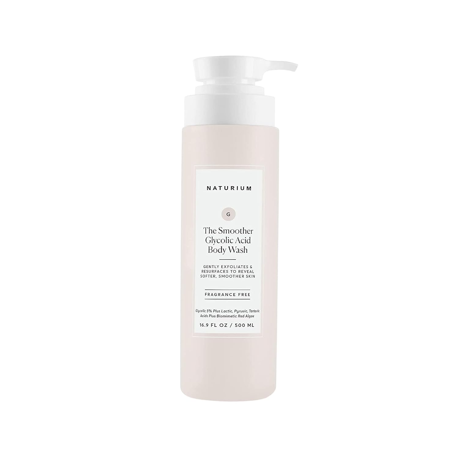 Naturium The Smoother Glycolic Acid Exfoliating Body Wash, Soft & Smoothing Cleanser, 16.9 Oz