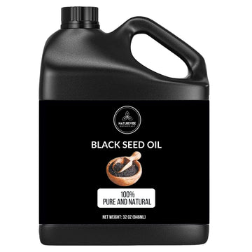 Naturevibe Botanicals Premium Black Cumin Seed Oil, 32 Ounces | Kalonji Oil | 100% Virgin First Press Nigella Sativa For Immune Support | Omega 3 6 9 | Unrefined | Aids Digestion | High Thymoquinone