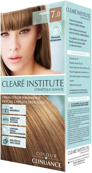 CLEARÉ INSTITUTE Colour Clinuance 5.0 Light Chestnut Brown Hair Dye for Sensitive Fine Hair, Permanent, Ammonia Free, Paraben Free, 1.7E+2 millilitre