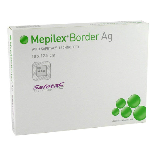 Mepilex 395360 Border Ag, Antimicrobial Absorbent Foam Dressing, 10 Cm X 12.5 Cm (Pack Of 5)