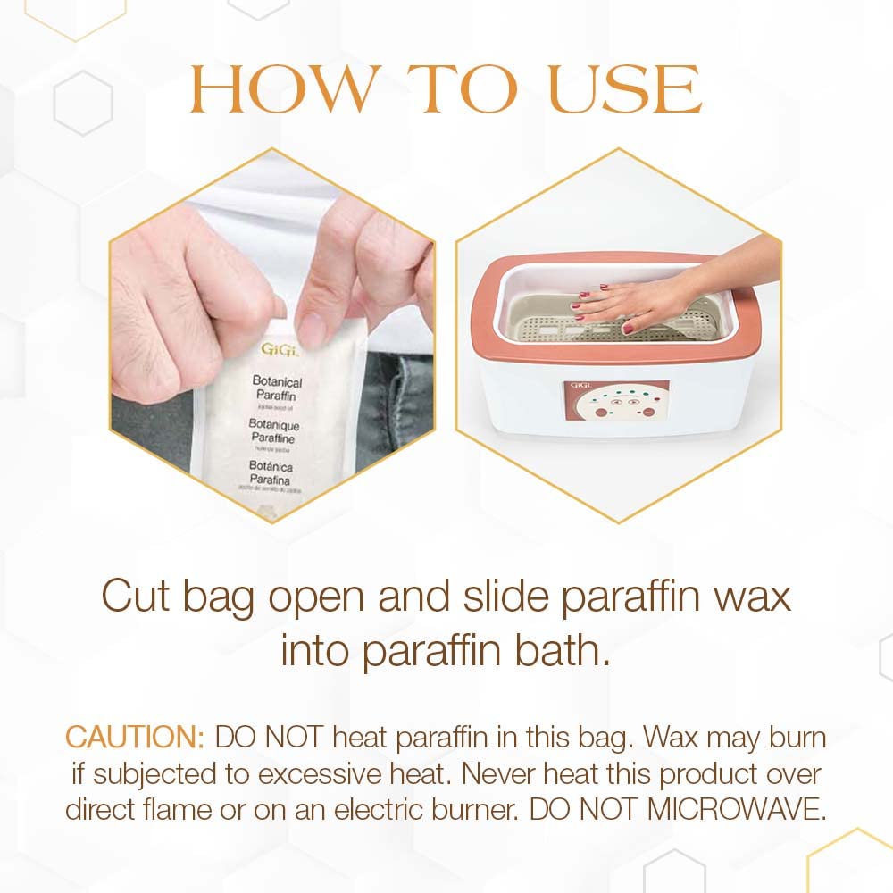 Gigi Botanical Paraffin Wax Refill With Jojoba Oil – Block For Hands & Feet, Moisturizing Spa-Grade For Paraffin Bath & Therapy Machine, 16 Oz : Beauty & Personal Care