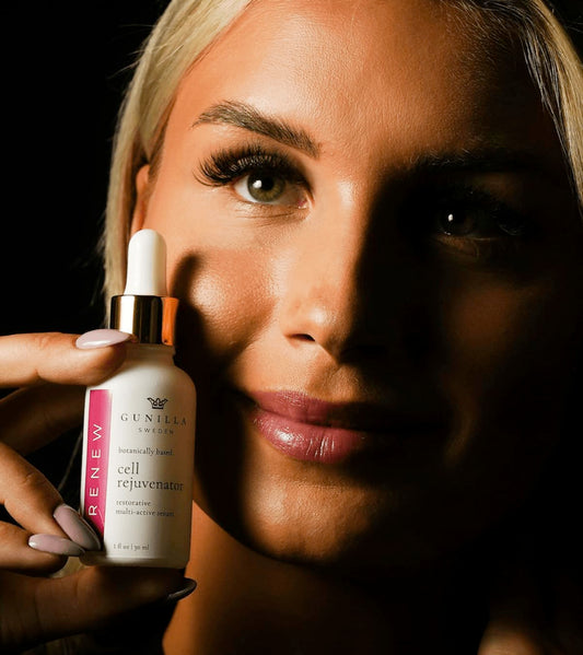 Gunilla Cell Rejuvenator | Plant-Based Anti-Aging Facial Serum | Hydrates, Firms & Smooths For Radiant Skin | With Collagen, Elastin, Ginseng & Vitamins A, B, C & D | Vegan, Spa-Grade Skincare 4Oz
